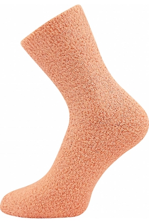 Jemné žinylkové dámské ponožky jednobarevné volnější lem nestahují, neškrtí příjemné a hebké na dotek