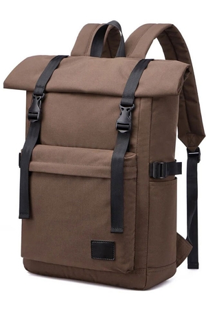 Stylový voděodolný batoh v minimalistickém stylu jednobarevný vnitřní vypolstrovaná přihrádka na notebook