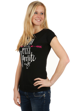 Unikátní stylové dámské tričko s módním potiskem. Dovoz: Turecko Materiál: 95% bavlna, 5% elastan