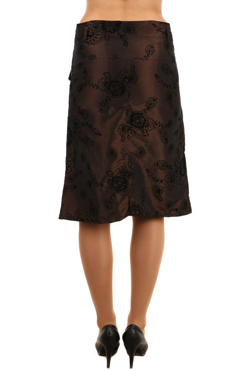 Dámská letní midi sukně s květinovým vzorem