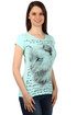Příjemné bavlněné dámské tričko s krátkým rukávem a zvířecím potiskem