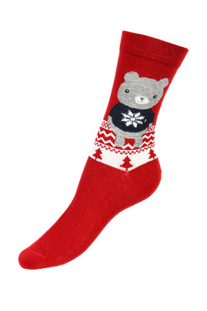 Vyšší bavlněné ponožky s roztomilými motivy. Materiál: 90% bavlna, 5% polyamid, 5% elastan.