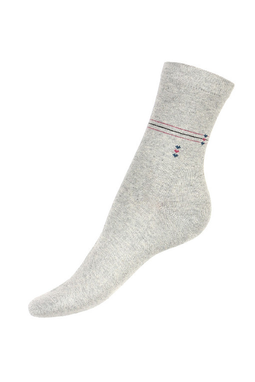 Jednobarevné bavlněné ponožky s proužkou