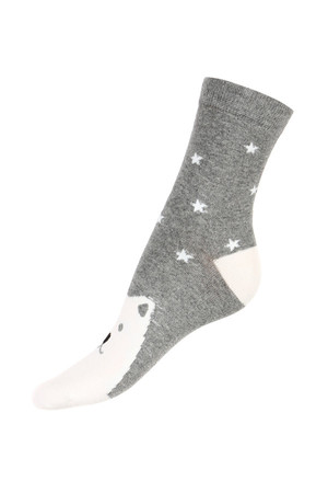 Dámské vysoké ponožky s veselými motivy. Materiál: 90% bavlna, 5% polyamid, 5% elastan.