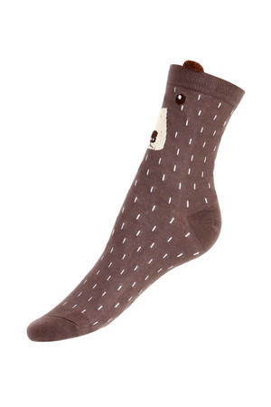 Nápadité dámské ponožky s motivem medvěda. Materiál: 90% bavlna, 5% polyamid, 5% elastan.
