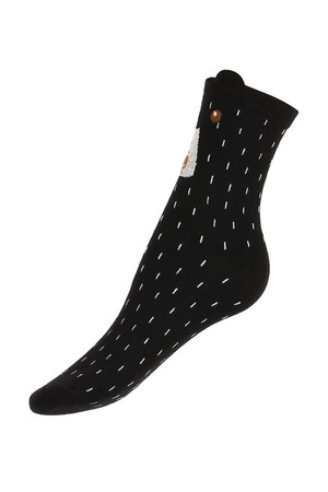 Nápadité dámské ponožky s motivem medvěda. Materiál: 90% bavlna, 5% polyamid, 5% elastan.