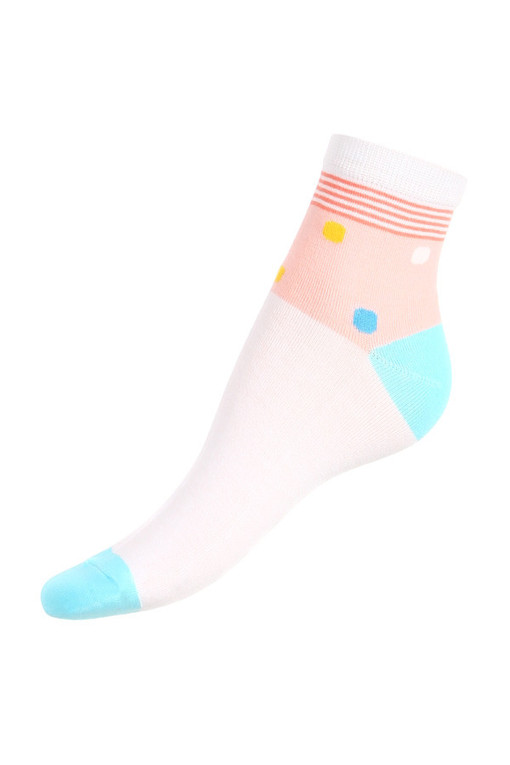 Dámské barevné ponožky s puntíky