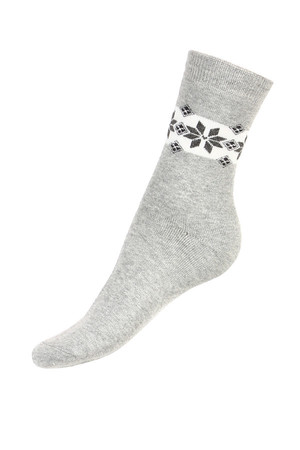 Thermo ponožky se vzorem. Materiál: 85% bavlna, 10% polyamid, 5% elastan.