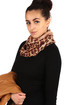 Kruhový dámský šátek s leopardím potiskem