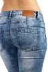 Úzké dámské džíny s vyšisovaným efektem