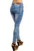 Úzké dámské džíny s vyšisovaným efektem