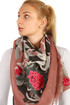 Lehký šátek s květinovým vzorem