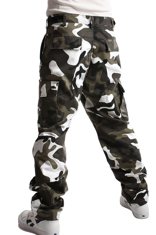 Pánské kalhoty s army vzorem