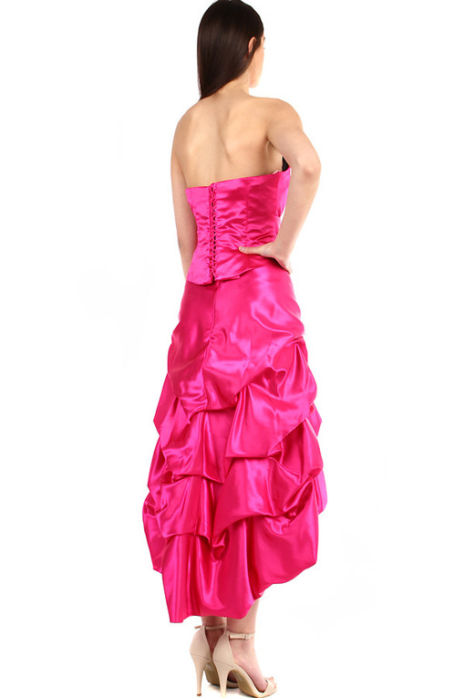 Dámské růžové korzetové šaty na ples
