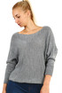 Dámský krátký pletený svetr s netopýřími rukávy