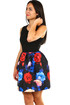 Dámské šaty s áčkovou květovanou sukní