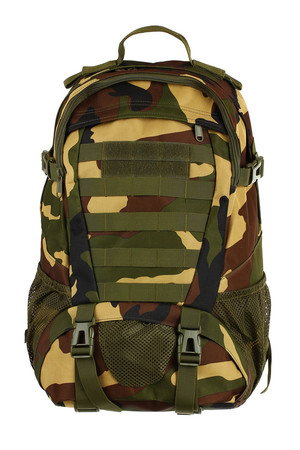Praktický batoh v army barvách hlavní oddíl se zapínáním na zip uvnitř jeden velký celistvý prostor a 2 kapsy,