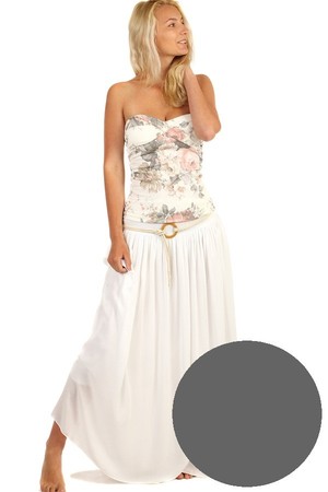 Pohodlná dámská letní maxi sukně z příjemného materiálu. Všitý úpletový pas, kterým je protažená guma.