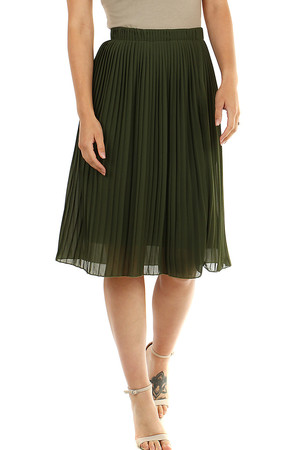 Letní plisovaná dámská sukně v midi délce nestárnoucí klasika délka pod kolena pružná guma všitá v pase volný