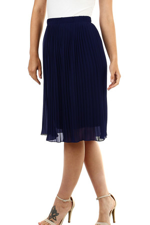 Letní plisovaná dámská sukně v midi délce nestárnoucí klasika délka pod kolena pružná guma všitá v pase volný