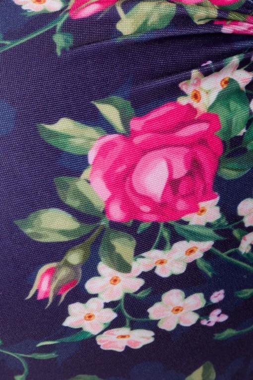 Vintage dámská plavková podprsenka květinová