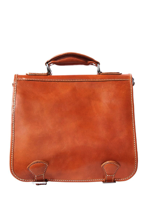 Unisex prostorná kožená taška v nadčasovém retro vzhledu s odnímatelným popruhem vhodná do školy, do práce, do