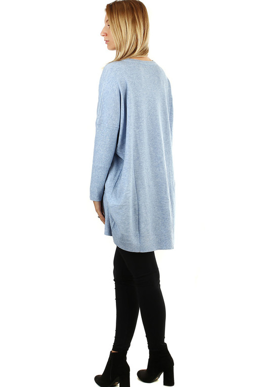 Oversized úpletový svetr s dlouhým rukávem
