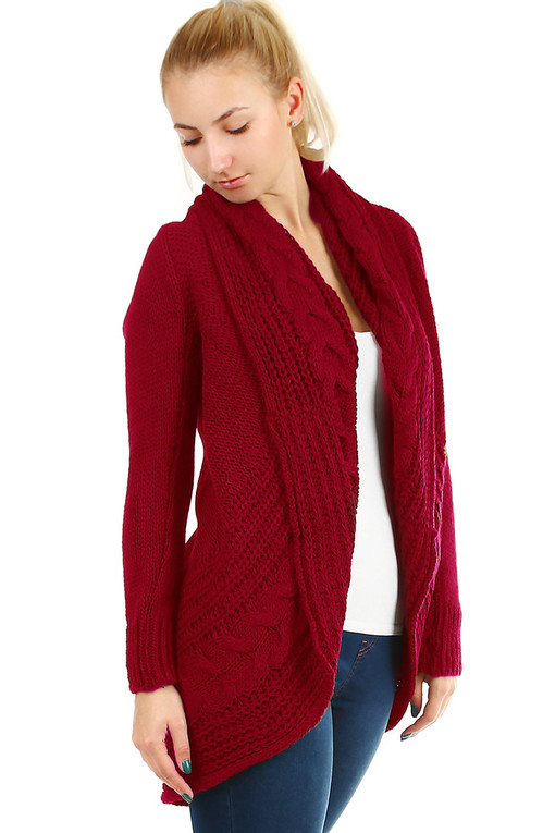 Dámský pletený svetr bez zapínání 