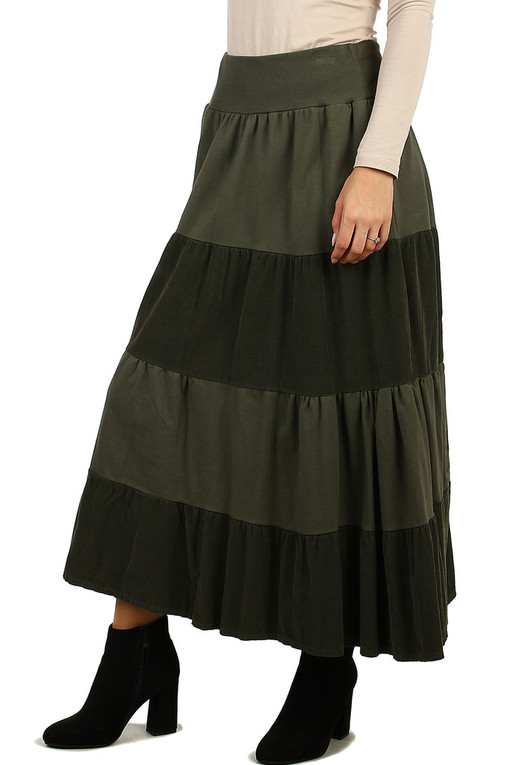 Dámská dlouhá manšestrová sukně