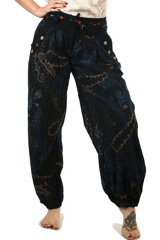 Stylové harémové kalhoty se zajímavým vzorem