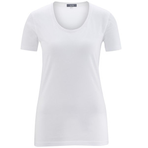 Jednobarevné dámské tričko ze 100% bio bavlny od německé značky LIVING CRAFTS lehce projmutý střih kulatý výstřih