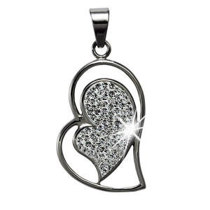 Přívěsek srdce vyrobený z chirurgické oceli. Krásný dárek pro zamilované.