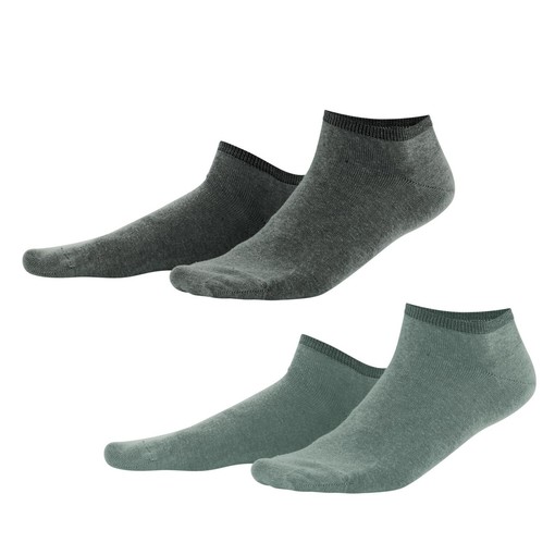 Biobavlněné kotníkové ponožky 2 pack