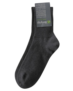 Pletené biobavlněné ponožky s konopím a yakovou vlnou od německé značky HempAge. udržitelný materiál jednobarevné