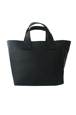 Dámská menší shopper kabelka z pravé kůže univerzální provedení dobře drží tvar ploché dno bavlněná