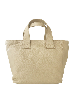 Dámská menší shopper kabelka z pravé kůže univerzální provedení dobře drží tvar ploché dno bavlněná