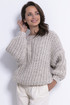 Dámský hustě pletený svetr s vlnou