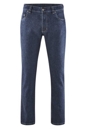 Pánské riflové kalhoty s konopím od německé značky HempAge klasický střih neformální vzhled mírně zvýšený sed