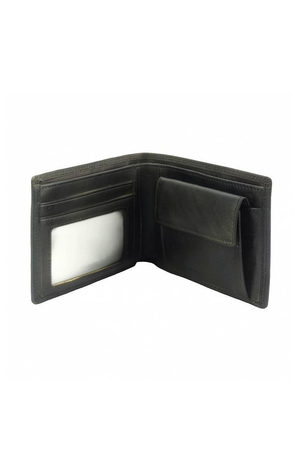 Elegantní peněženka portmonka z pravé kůže jednoduché provedení bez zapínání otevírací přihrádka na mince