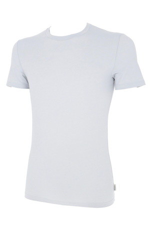 Pánské jednobarevné tričko z organické bavlny. vyrobeno z elastického bio-bavlněného úpletu krátký rukáv kulatý