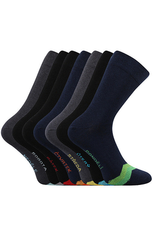 Pánské trendy ponožky na celý týden. výhodné balení 7 párů slabých bavlněných ponožek ponožky rozlišené