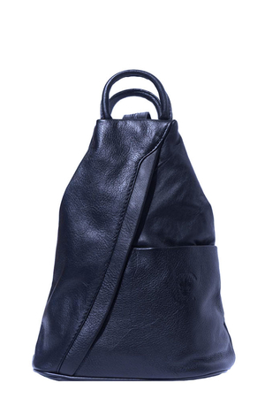 Dámský městský kožený batůžek 2 v 1. originální tvar písmene A batoh tzv. 2 v 1 - dá se nosit klasicky nebo na