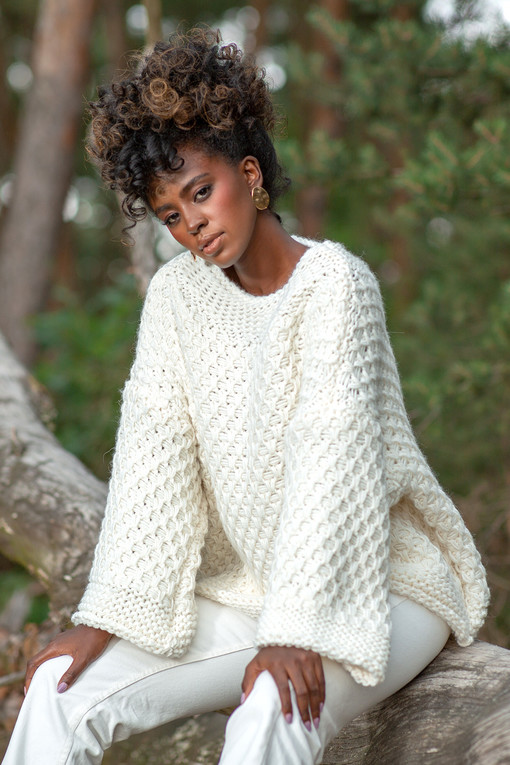 Dámský pletený svetr s vlnou
