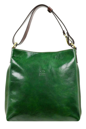 Větší kožená kabelka do ruky i přes rameno z luxusní řady Premium. Kvalitní italská kabelka vhodná pro náročné