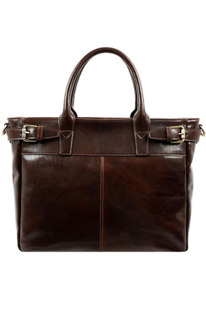 Prostorná kožená kabelka na notebook i nákupy z luxusní řady Premium. Kvalitní italská kabelka vhodná pro náročné