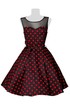 Černo-červené puntíkaté šaty
