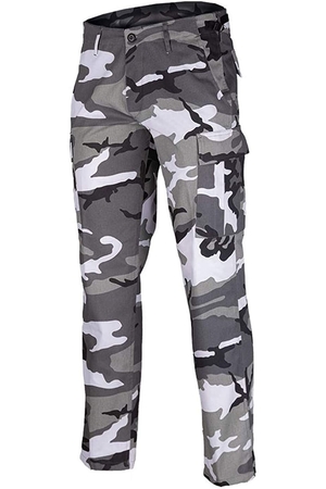 Army pánské dlouhé kalhoty s kapsami praktický maskáčový vzor padnoucí střih 2 přední průhmatové kapsy 2 zadní