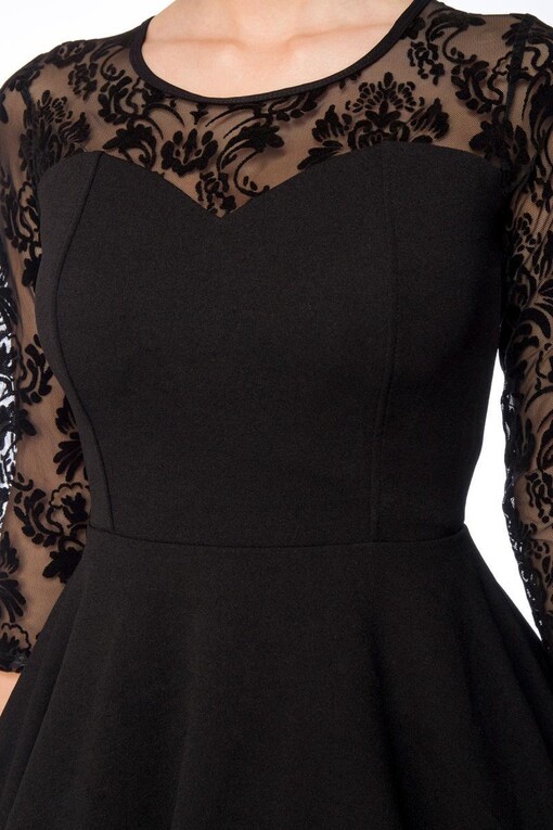 Krajkové černé vintage šaty