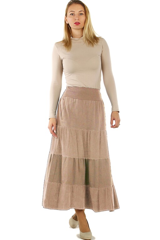 Dámská dlouhá manšestrová sukně