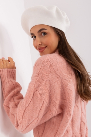 Dámský elegantní baret nejen na zimu jednobarevný dvojitá vrstva pleteniny minimalistický styl vhodný ke kombinaci